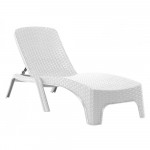 ROMA-LOUNGER ξαπλώστρα polypropylene ΛΕΥΚΟ, 197x71x37